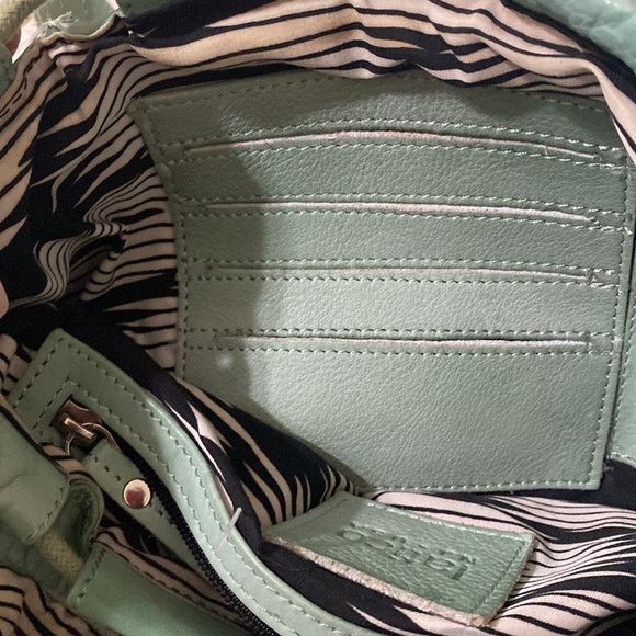 Latino Elegant Green Leather Shoulder Bag Bucket Bag women large boho Y2K office - Picture 9 of 11